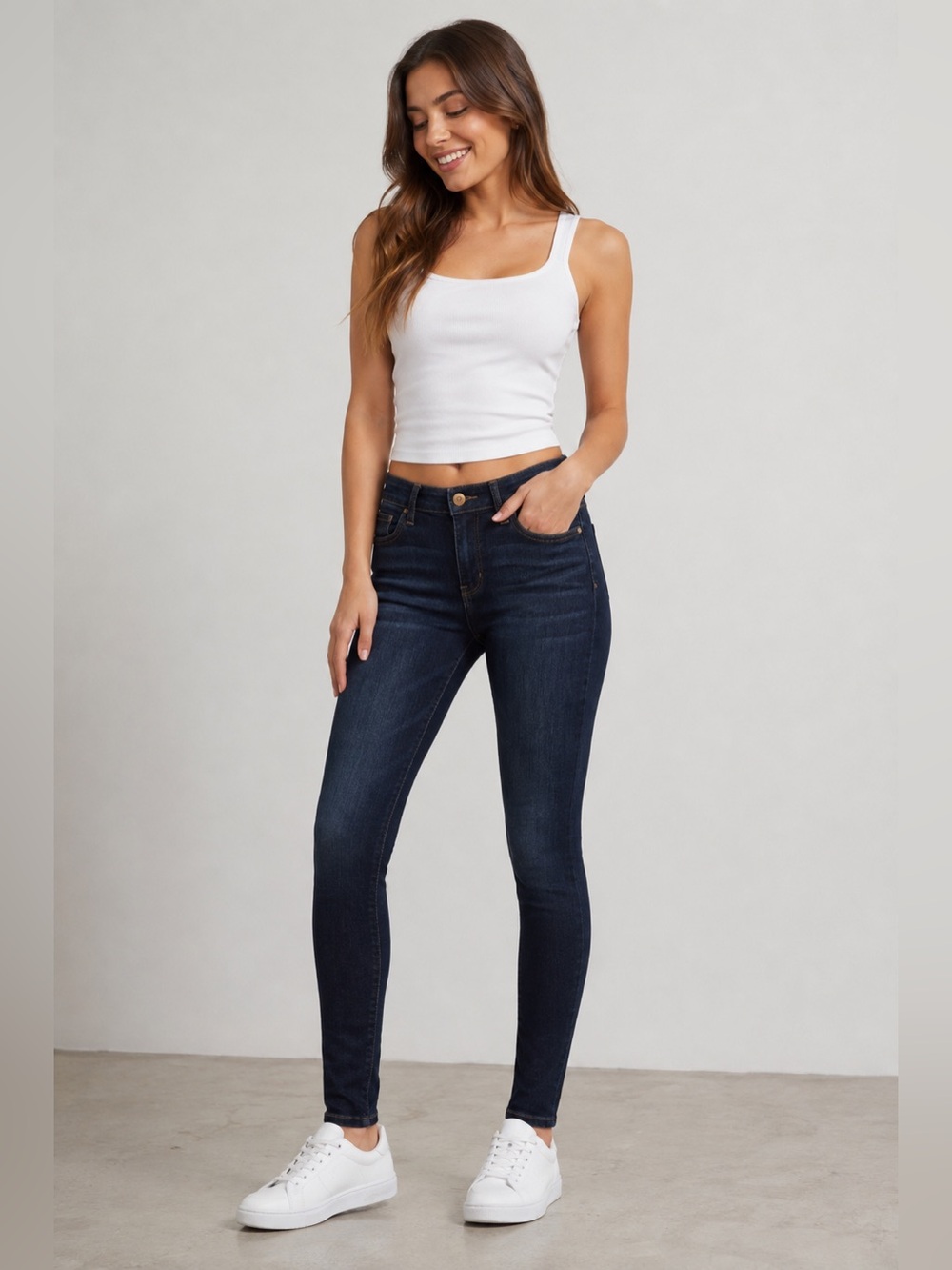 American Eagle Super Super Stretch Dark Wash Skinny Jeans Size 10 Short